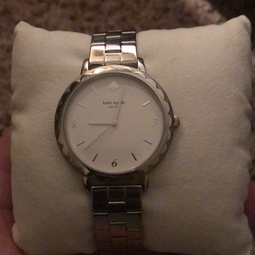 Kate Spade silver scallop watch